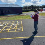 Mrs Sweeney's class completing our school math's trail