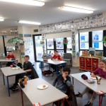 Enjoying Niall and James's Communion cake