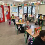 Making Christmas cards for the elderly in the community