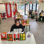 Making Christmas cards for the elderly in the community