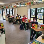 Making Christmas cards for the elderly in the community